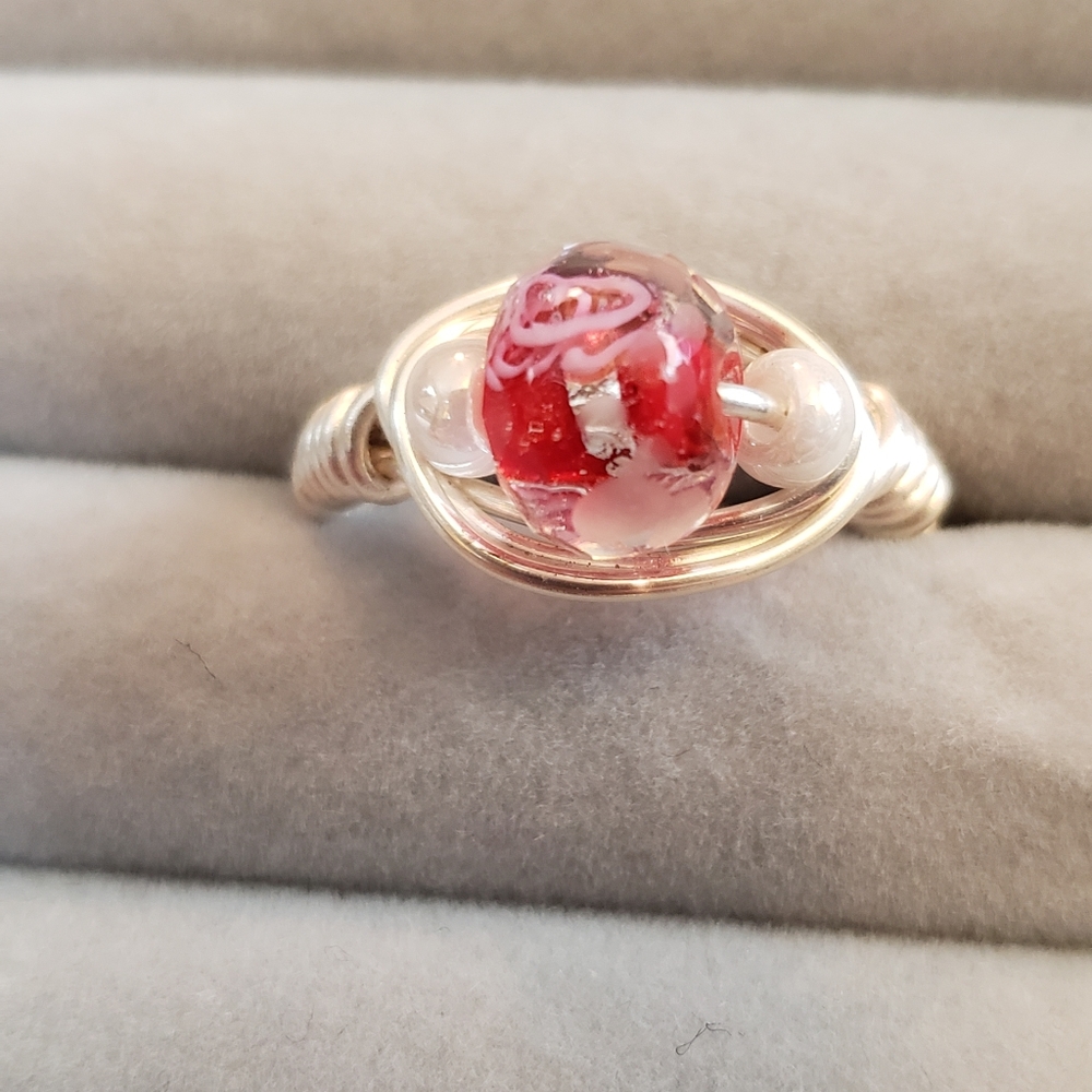 Unique Flower Bead Ring